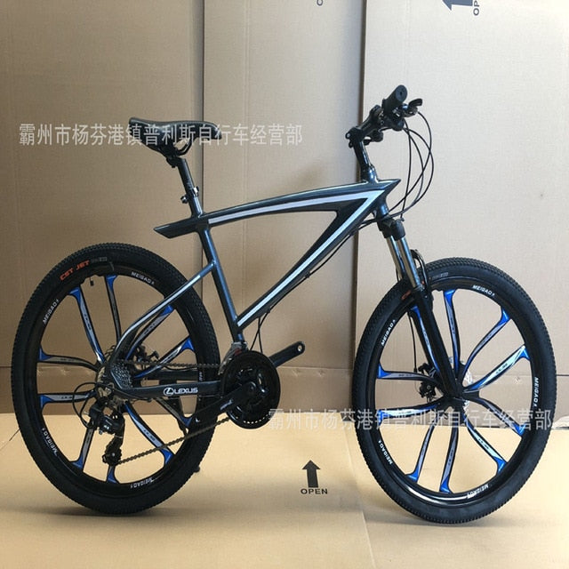 26 inch aluminum alloy mountain bike 24 speed oil brake double disc brake bicycle frame road for men women