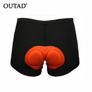 OUTAD Unisex Black Bicycle Cycling Comfortable Underwear Sponge Gel 3D Padded Bike Short Pants Cycling Shorts Riding Clothing