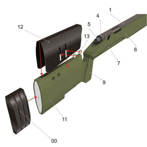 DIY Paper Model M40A3 Sniper Plein Air CS Guerre Gun Enfants De Jouet Pistolet  Dark Green  Style Et Manuel Style