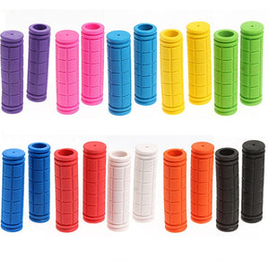 1 Pair 12cm Color Rubber Bicycle Grip Handlebar Set Mountain Bike Handle Non-Slip Bicycle Handle Bicycle Parts Bicycle Equipment