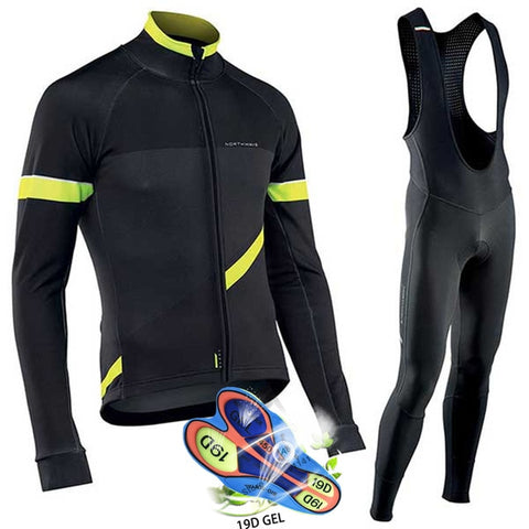 Northwave 2019 Spring/Autumn Cycling Clothing Ropa Ciclismo Nw Men's Jersey Suit Outdoor Riding Bike MTB Clothing Bib Pants Set