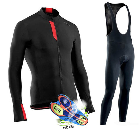 Northwave 2019 Spring/Autumn Cycling Clothing Ropa Ciclismo Nw Men's Jersey Suit Outdoor Riding Bike MTB Clothing Bib Pants Set