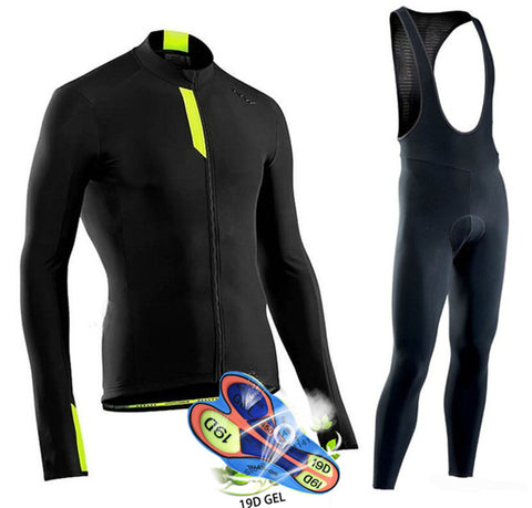 Northwave 2019 Spring/Autumn Cycling Clothing Ropa Ciclismo Nw Men's Jersey Suit Outdoor Riding Bike MTB Clothing Bib Pants Set