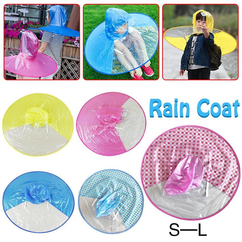 Children's Raincoat UFO Shaped Rain Coat Cover Funny Baby Outdoor Play Supplies Impermeable Pour Enfants En Plein Air