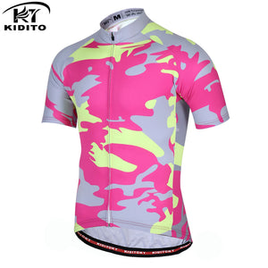 KIDITOKT Summer Cycling Jersey men Mountain Bike Clothing Racing MTB maillot cyclisme motocross fiets kleding shirt for bicycle