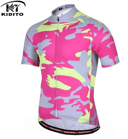 KIDITOKT Summer Cycling Jersey men Mountain Bike Clothing Racing MTB maillot cyclisme motocross fiets kleding shirt for bicycle