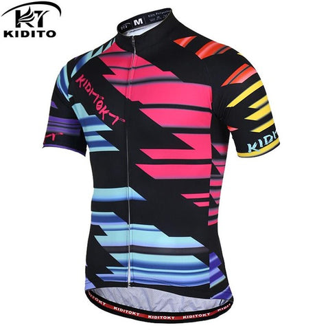 KIDITOKT Summer Cycling Jersey men Mountain Bike Clothing Racing MTB maillot cyclisme motocross fiets kleding shirt for bicycle
