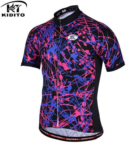 KIDITOKT Summer Cycling Jersey men Mountain Bike Clothing Racing MTB maillot cyclisme motocross fiets kleding shirt for bicycle