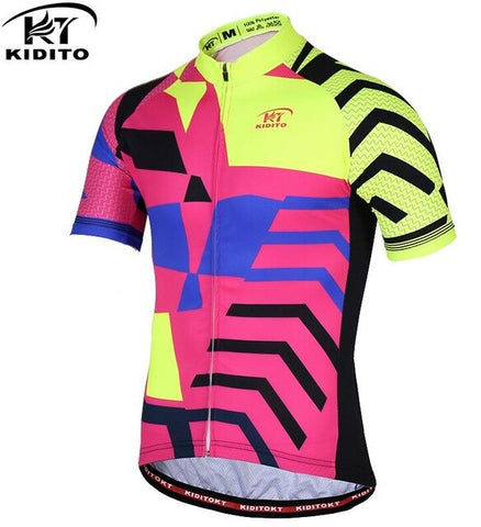 KIDITOKT Summer Cycling Jersey men Mountain Bike Clothing Racing MTB maillot cyclisme motocross fiets kleding shirt for bicycle