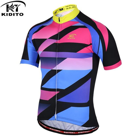KIDITOKT Summer Cycling Jersey men Mountain Bike Clothing Racing MTB maillot cyclisme motocross fiets kleding shirt for bicycle