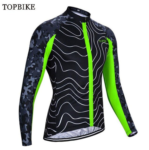 TOPBIKE maillot cyclisme hommes manches longues Autumn Spring Cycling Jerseys Mans Road Bike Jersey Ropa Ciclismo Mountain Bike