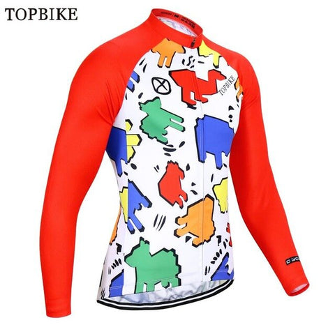 TOPBIKE maillot cyclisme hommes manches longues Autumn Spring Cycling Jerseys Mans Road Bike Jersey Ropa Ciclismo Mountain Bike