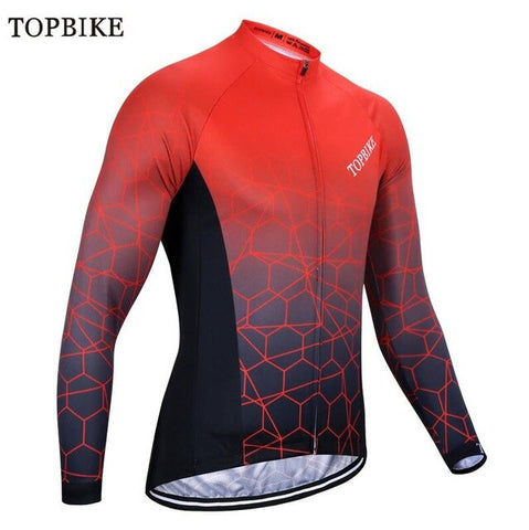 TOPBIKE maillot cyclisme hommes manches longues Autumn Spring Cycling Jerseys Mans Road Bike Jersey Ropa Ciclismo Mountain Bike