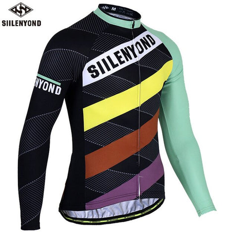 Siilenyond Autumn Bike Shirt Long Cycling Jersey 2018 Breathable Bicycle Riding Clothes Men maillot cyclisme mtb sport Jersey