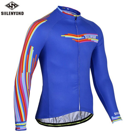 Siilenyond Autumn Bike Shirt Long Cycling Jersey 2018 Breathable Bicycle Riding Clothes Men maillot cyclisme mtb sport Jersey