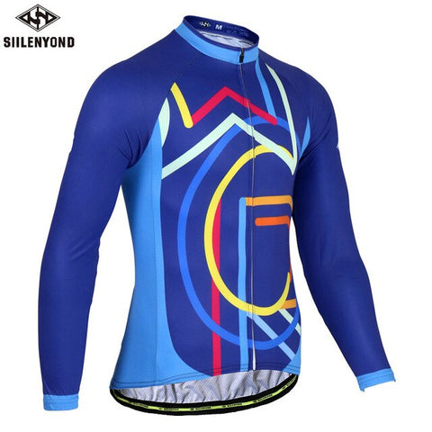 Siilenyond Autumn Bike Shirt Long Cycling Jersey 2018 Breathable Bicycle Riding Clothes Men maillot cyclisme mtb sport Jersey