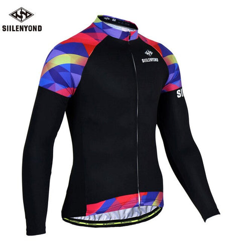 Siilenyond Autumn Bike Shirt Long Cycling Jersey 2018 Breathable Bicycle Riding Clothes Men maillot cyclisme mtb sport Jersey