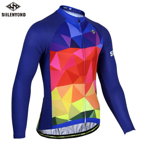 Siilenyond Autumn Bike Shirt Long Cycling Jersey 2018 Breathable Bicycle Riding Clothes Men maillot cyclisme mtb sport Jersey