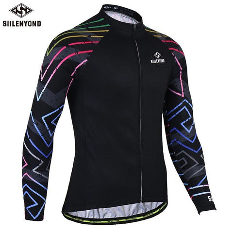 Siilenyond Autumn Bike Shirt Long Cycling Jersey 2018 Breathable Bicycle Riding Clothes Men maillot cyclisme mtb sport Jersey