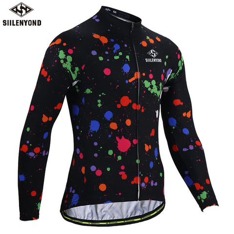 Siilenyond Autumn Bike Shirt Long Cycling Jersey 2018 Breathable Bicycle Riding Clothes Men maillot cyclisme mtb sport Jersey