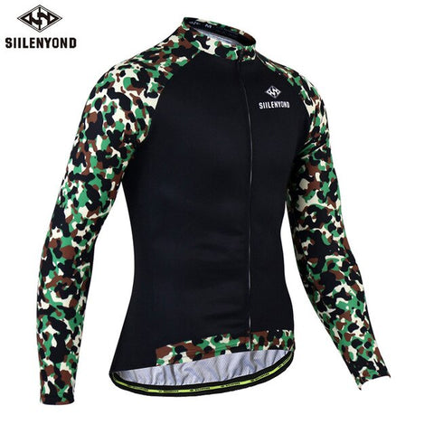 Siilenyond Autumn Bike Shirt Long Cycling Jersey 2018 Breathable Bicycle Riding Clothes Men maillot cyclisme mtb sport Jersey