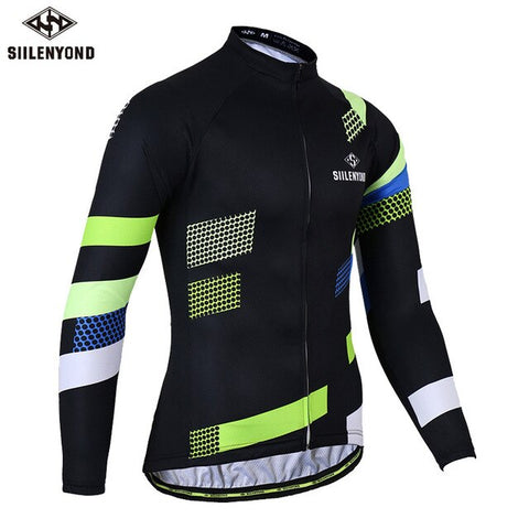 Siilenyond Autumn Bike Shirt Long Cycling Jersey 2018 Breathable Bicycle Riding Clothes Men maillot cyclisme mtb sport Jersey