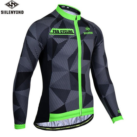 Siilenyond Autumn Bike Shirt Long Cycling Jersey 2018 Breathable Bicycle Riding Clothes Men maillot cyclisme mtb sport Jersey