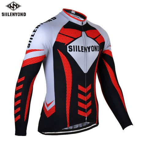 Siilenyond Autumn Bike Shirt Long Cycling Jersey 2018 Breathable Bicycle Riding Clothes Men maillot cyclisme mtb sport Jersey