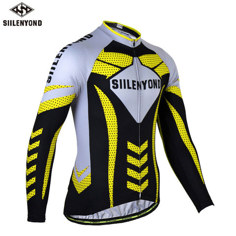 Siilenyond Autumn Bike Shirt Long Cycling Jersey 2018 Breathable Bicycle Riding Clothes Men maillot cyclisme mtb sport Jersey