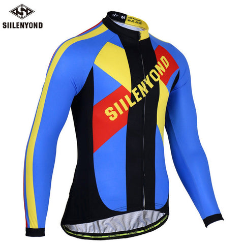 Siilenyond Autumn Bike Shirt Long Cycling Jersey 2018 Breathable Bicycle Riding Clothes Men maillot cyclisme mtb sport Jersey