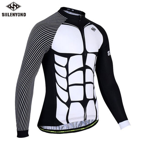 Siilenyond Autumn Bike Shirt Long Cycling Jersey 2018 Breathable Bicycle Riding Clothes Men maillot cyclisme mtb sport Jersey