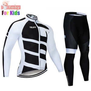 kids Men cyclisme equipe  team MTB Cycling Clothing Bike clothes Quick Dry Bicycle clothes Long sleeves Cycling Jerseys sets