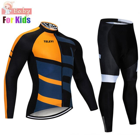 kids Men cyclisme equipe  team MTB Cycling Clothing Bike clothes Quick Dry Bicycle clothes Long sleeves Cycling Jerseys sets