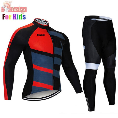kids Men cyclisme equipe  team MTB Cycling Clothing Bike clothes Quick Dry Bicycle clothes Long sleeves Cycling Jerseys sets