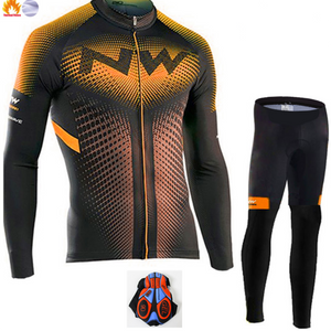 Northwave 2019 Winter thermal fleece Set Cycling Clothes NW men's Jersey suit Sport riding bike MTB clothing Bib Pants Warm sets