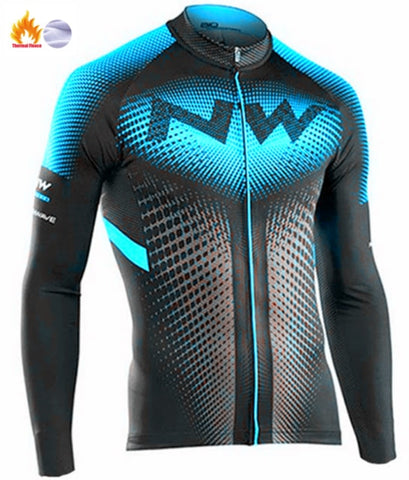 Northwave 2019 Winter thermal fleece Set Cycling Clothes NW men's Jersey suit Sport riding bike MTB clothing Bib Pants Warm sets