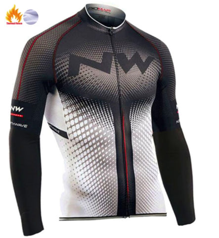 Northwave 2019 Winter thermal fleece Set Cycling Clothes NW men's Jersey suit Sport riding bike MTB clothing Bib Pants Warm sets