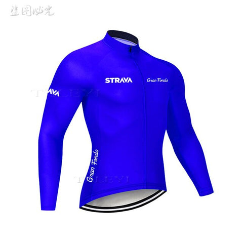 2019 Strava Men's Cycling Jersey Long sleeve set MTB Bike Clothing Maillot Ropa Ciclismo Hombre Bicycle Wear 9D GEL bib pants