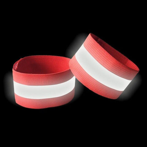 2pcs/set Reflective Wristband Strap Adjustable Wrist Leg Ankle Shoulder Warning Belt Bracelet Night Running Cycling Accessory