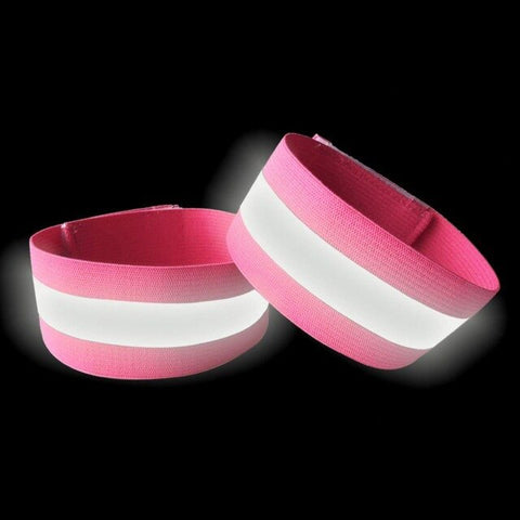 2pcs/set Reflective Wristband Strap Adjustable Wrist Leg Ankle Shoulder Warning Belt Bracelet Night Running Cycling Accessory