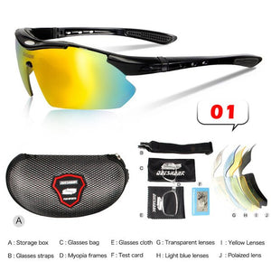 Cycling Sunglasses Polarized Sport Racing Bicycle Glasses 5 lens Oculos Ciclismo Gafas MTB Bike Lunette Cyclisme Cycling Eyewear