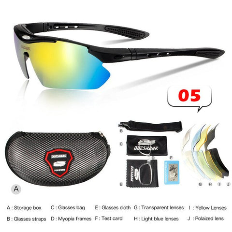 Cycling Sunglasses Polarized Sport Racing Bicycle Glasses 5 lens Oculos Ciclismo Gafas MTB Bike Lunette Cyclisme Cycling Eyewear