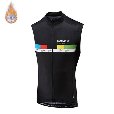 Morvelo sleeveless Cycling Jersey Winter Thermal Fleece Keep Warm 2019 Racing Bike Cycling Clothing Maillot Ropa Ciclismo Hombre