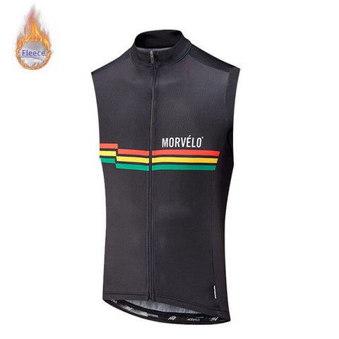 Morvelo sleeveless Cycling Jersey Winter Thermal Fleece Keep Warm 2019 Racing Bike Cycling Clothing Maillot Ropa Ciclismo Hombre