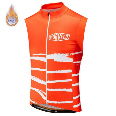 Morvelo sleeveless Cycling Jersey Winter Thermal Fleece Keep Warm 2019 Racing Bike Cycling Clothing Maillot Ropa Ciclismo Hombre