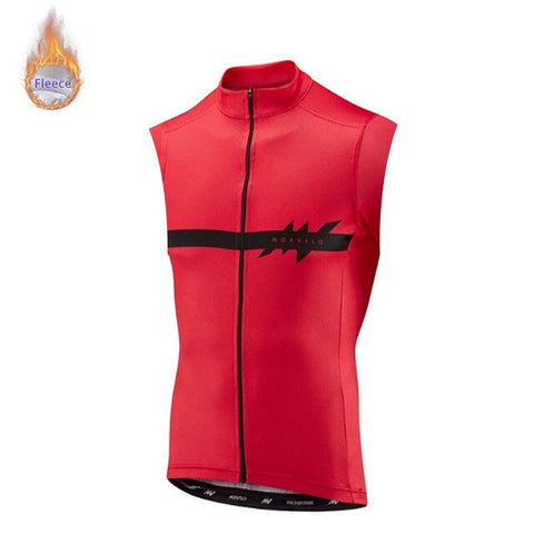 Morvelo sleeveless Cycling Jersey Winter Thermal Fleece Keep Warm 2019 Racing Bike Cycling Clothing Maillot Ropa Ciclismo Hombre