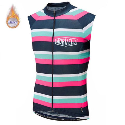 Morvelo sleeveless Cycling Jersey Winter Thermal Fleece Keep Warm 2019 Racing Bike Cycling Clothing Maillot Ropa Ciclismo Hombre