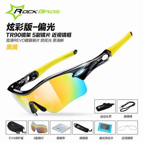 Rockbros TR90 Polarized UV400 5lens Cycling Glasses Men Women Bicycle Sunglasses velo lunette cyclisme occhiali mtb Bike Glasses