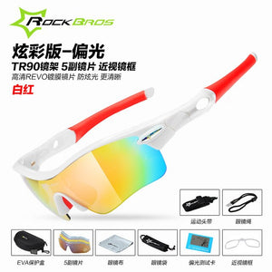 Rockbros TR90 Polarized UV400 5lens Cycling Glasses Men Women Bicycle Sunglasses velo lunette cyclisme occhiali mtb Bike Glasses