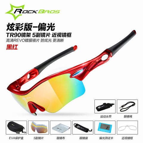 Rockbros TR90 Polarized UV400 5lens Cycling Glasses Men Women Bicycle Sunglasses velo lunette cyclisme occhiali mtb Bike Glasses